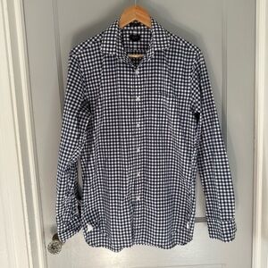 J.Crew 120’s 2-Ply Ludlow Gingham Shirt - White/Navy